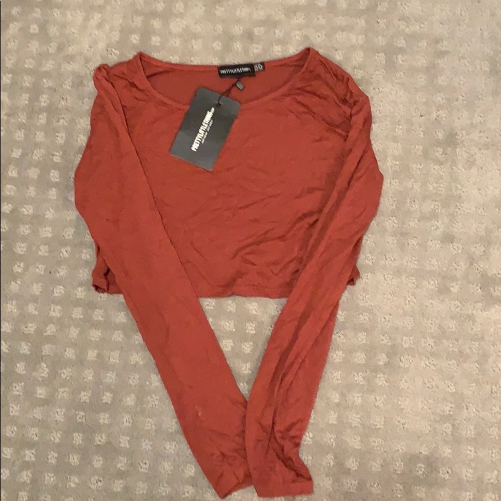 Pretty Little Thing Long Sleeve Crop Top